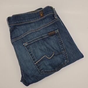 7 For All Mankind Jeans Mens 34 Slimmy Blue Good Slim Fit Stretch Denim Casual
